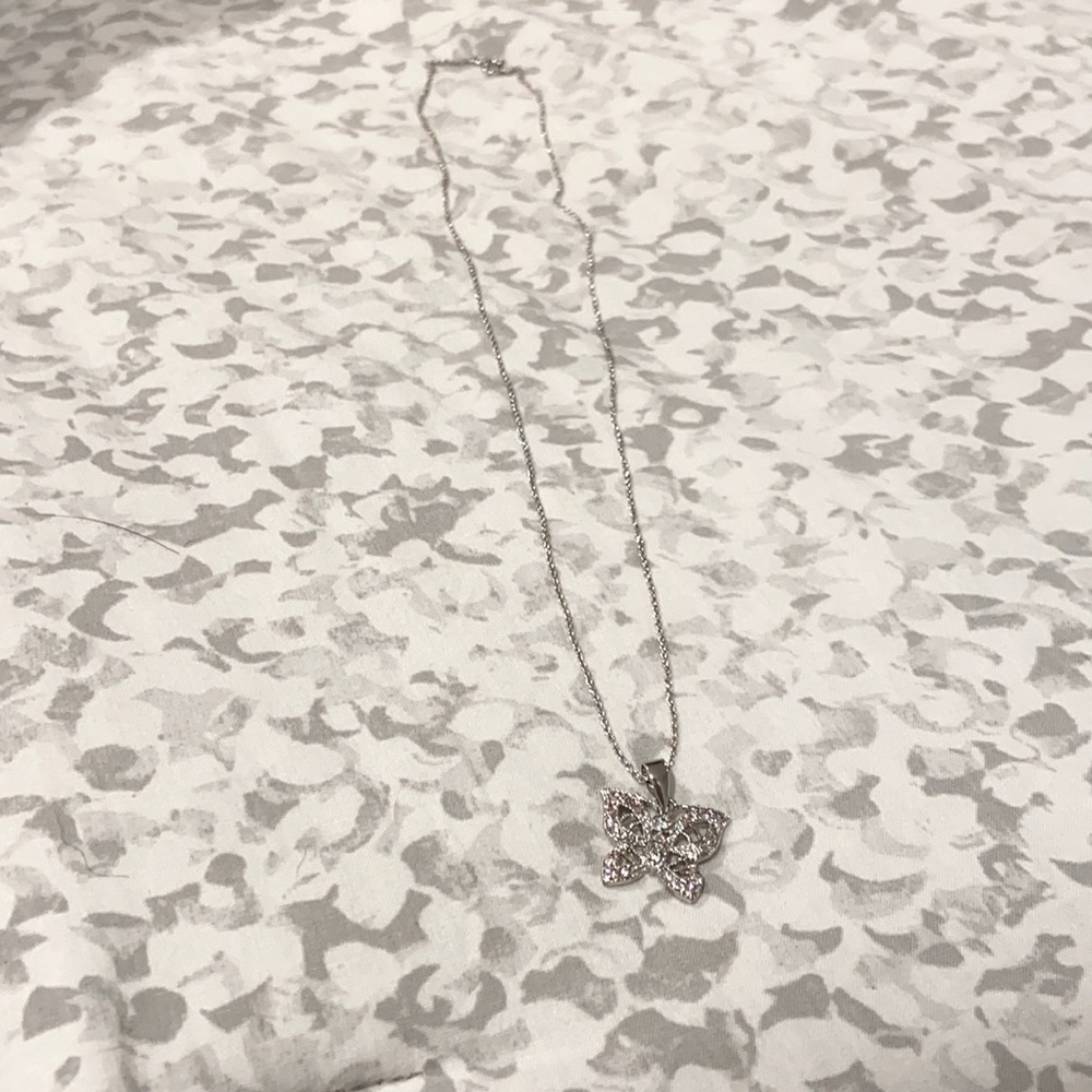 Sterling silver butterfly necklace
